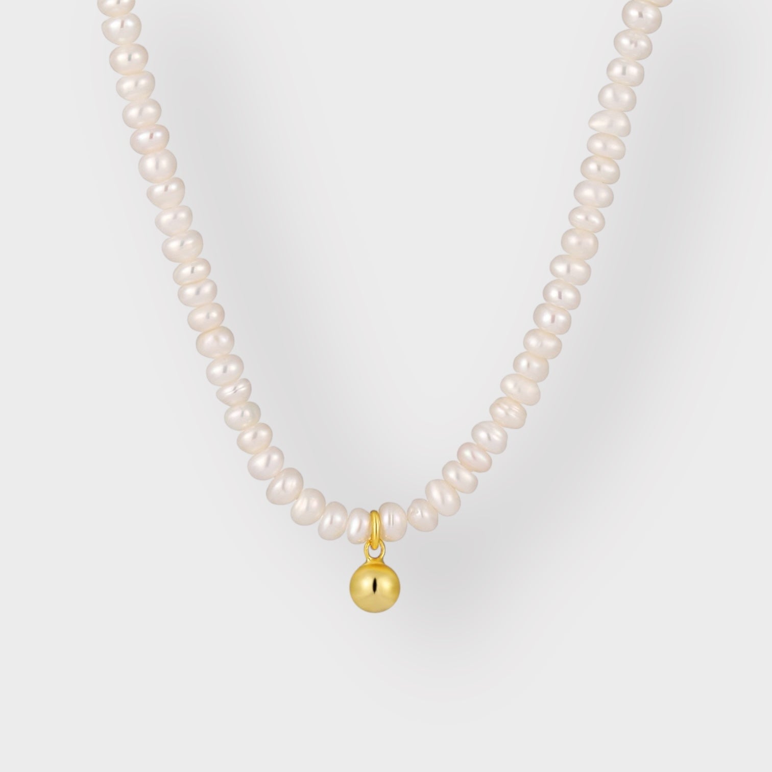 Gold Avery Pearl Necklace