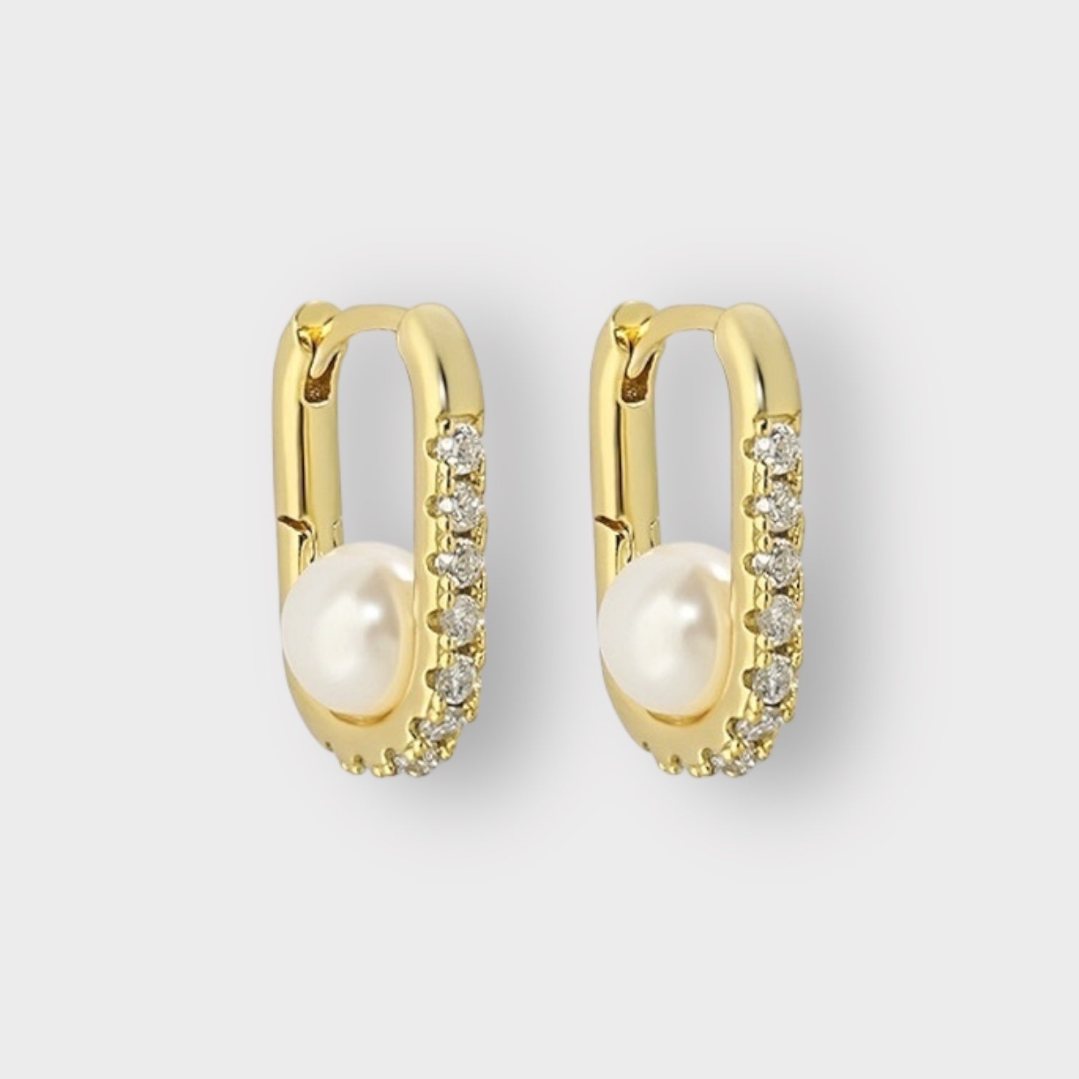 Gold Ava Pearl Hoop