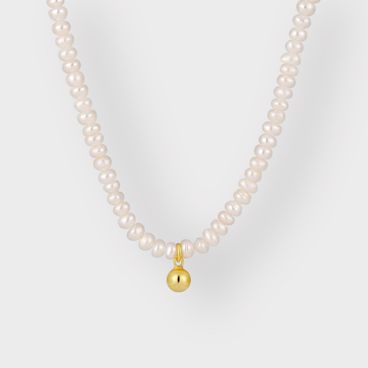 Gold Avery Pearl Necklace