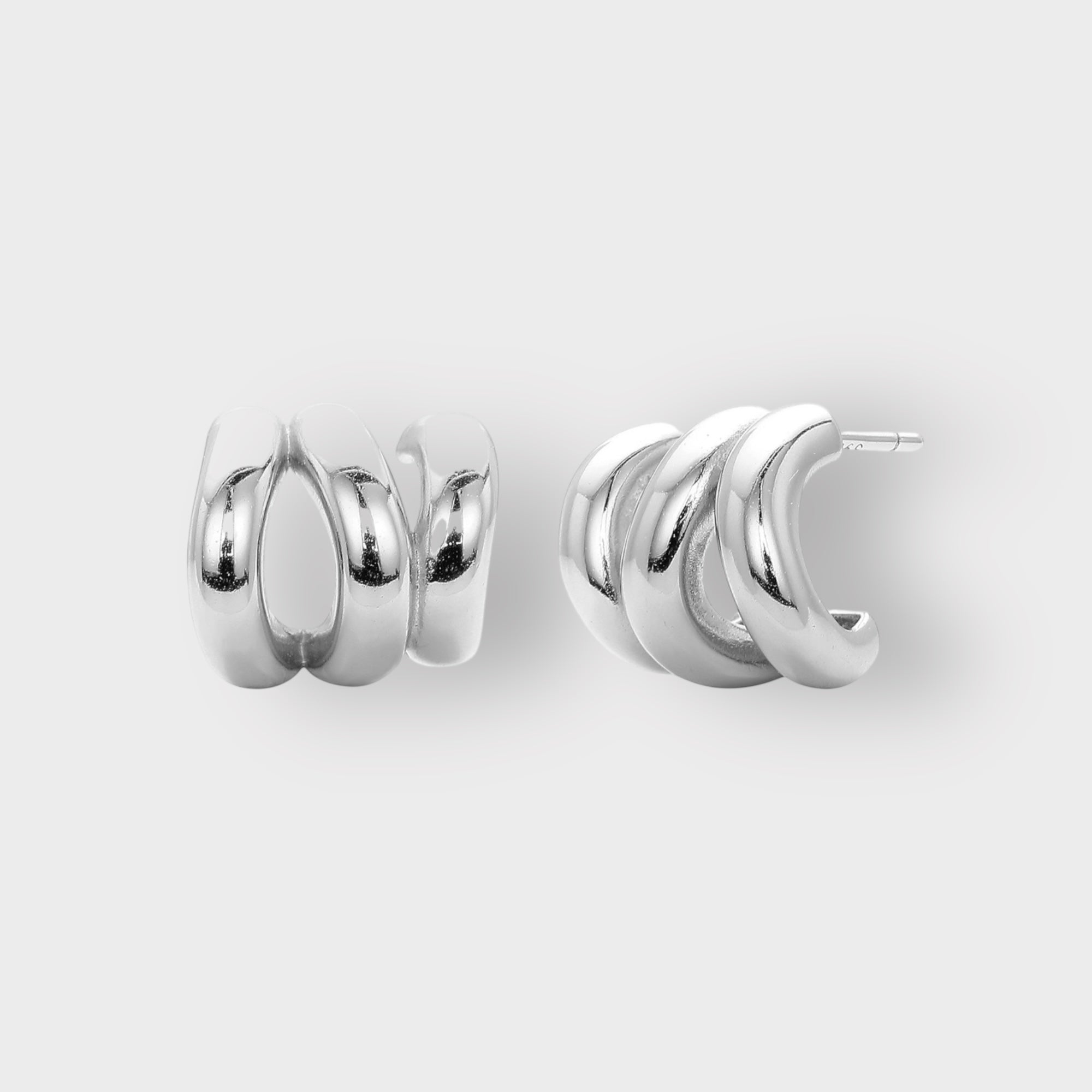 Silver Bianca Studs